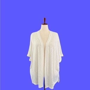 Cream Open-Front Cardigan